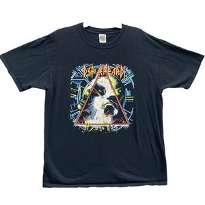 Vintage Def Leppard Band Tee XL Streetwear Heavy Metal Rock Goth Grunge Festival